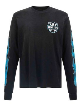T-shirt con fiamme dell'aquila