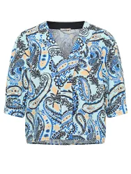 Lanius Blusa di lino azzurro 36