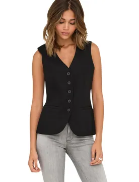 Damen Weste Schwarz 514648