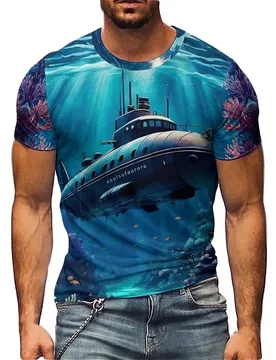 Men's Cool Appearance 3D Printed Short-Sleeve T-Shirt - Winter Loungewear, Pullover, Party Wear - Aliexpress - FashionsVida