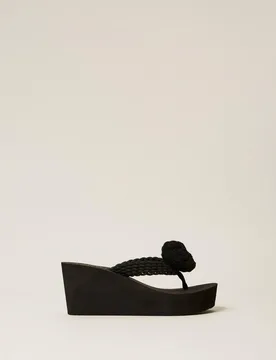 Sandales compensées avec fleur - TWINSET - FashionsVida