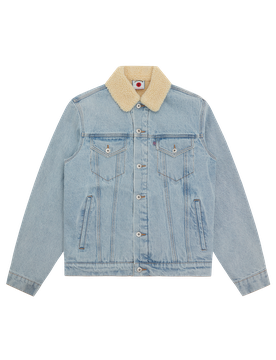 Running Dog Sherpa Trucker Jacket - Heavy Wash
