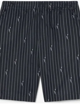 Pantalón de hombre corto de algodón de rayas con estampado de cocodrilo - Lacoste - FashionsVida