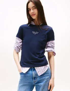 Camiseta de mujer slim fit con logo estampado - Tommy Jeans - FashionsVida