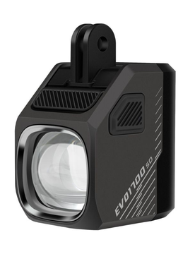 Luce Fanalino anteriore a led bianco EVO 1700 Shimano Di2 nero USB-C con telecomando ATTACCO GO-PRO