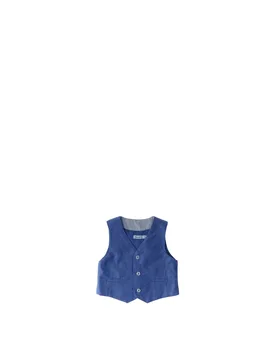 Gilet misto lino BLU CHIARO 18M - Mayoral - FashionsVida