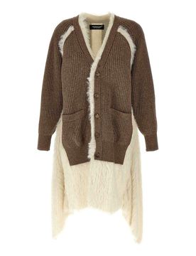 Undercover Cardigan a due materiali