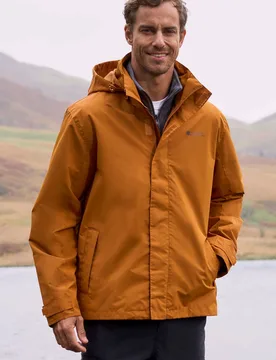 Fell Mens 3 in 1 Jacket - Orange - Orange - Size: S - Mountain Warehouse - FashionsVida