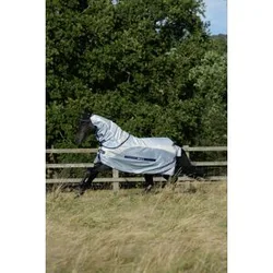 Fliegendecke Buzz-Off Rain & Neck, silver/blue 165