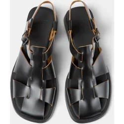 Sandalias con tiras de mujer dana de piel