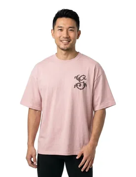 Maglietta A Maniche Corte Chief Watcher Boxy Fit Pink L - Grimey - FashionsVida