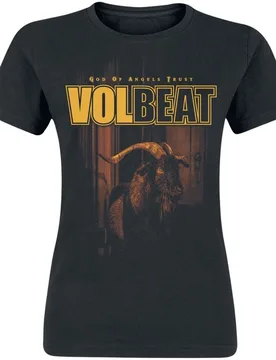 T-Shirt - God Of Angels Trust - L bis 3XL - für Damen - Größe L - schwarz - EMP exklusives Merchandise! - Frauen - female - Volbeat - FashionsVida