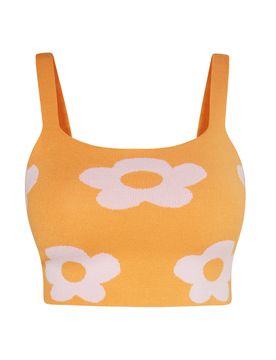 Swirly Top naranja / blanco
