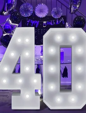 Pieza Cuadro digital luminoso de 3FT/91,5CM/36 pulgadas con tablero de números del 0 al 9, con soporte, luces de fiesta decorativas para cumpleaños - Shein - FashionsVida