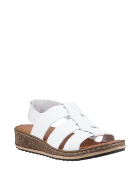 Women's Eden Wide Fit Sandal in White Size: 5 - White - Size: 5 - Hush puppies - FashionsVida
