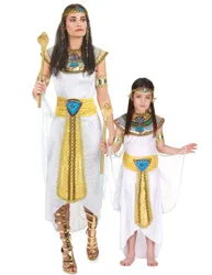 Königin von Ägypten - Paarkostüm für Mutter und Tochter, weiß