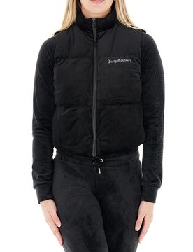 Piumino velluto smanicato NERO XS