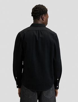Regular Lightweight Button Down Shirt Black Größe L male