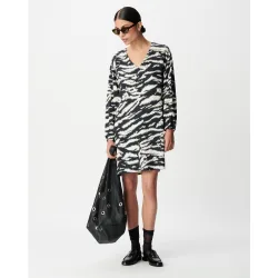 Vestido corto con estampado de cebra