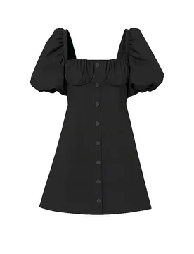 Minivestido HDEMILIA negro S - Hypedrop - FashionsVida