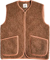 Veste sans manches en laine - Vest Adult Pepitko Bark en Laine - Taille M - Marron