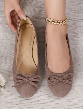 Mocasines planos casuales, cómodos y transpirables con lazo para mujer, elegantes y minimalistas para uso en la oficina, regalo para el Día de la Ma - Shein - FashionsVida
