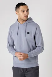 Mens Brushed Back Fleece Hoody with Chest Logo