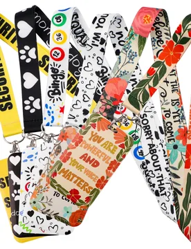 Phrase Word Lanyards for Keys Quotation Neck Strap ID Card Cell Phone Straps USB Badge Holder DIY Hang Rope Keychain Accessories - Aliexpress - FashionsVida