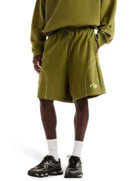 Terry Herren Kurze Hosen - Grün - Größe L - Baumwoll-Jersey Green L - New Balance - FashionsVida
