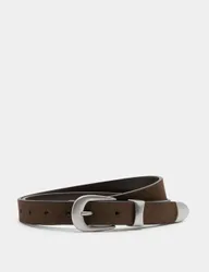 Suede Buckle Belt Dark Brown male