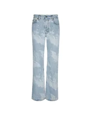Jeans de corte recto azul claro 27