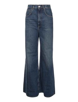 Jeans in denim a gamba dritta