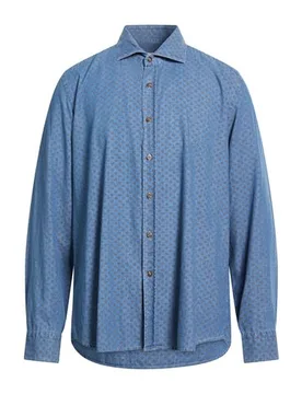 Jeanshemd Herren Blau 38 Herren - Ghirardelli - FashionsVida