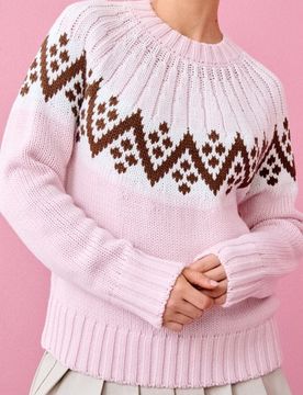 Maglione con motivo scandinavo - multicolor