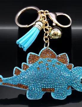 Cute Dinosaur Keychain for Women Men Child Alloy Crystal Gold Color Keyring Holder Party Gift Jewelry porte clef K9819S01 - Aliexpress - FashionsVida