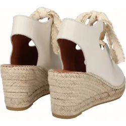 Sandalias de cuña de mujer de piel estilo romano