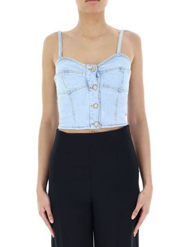VICOLO Top in jeans AZZURRO M