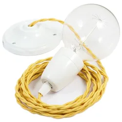 Cables Suspension Luminaire Tm10 Diy 2 M Yellow / White One Size