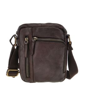 Borsa a tracolla marrone con tasche con zip CLASS WYP002