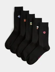 Pack Muppets™ Cotton Rich Socks Black Mix male