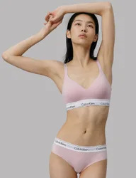 Icon Cotton Blend Non Wired Bralette Pink female