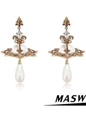 MASW Original Design Simulated Pearl Planet Earrings For Women Party Gifts Modern Jewelry Temperament Pretty Ear Accessories - Aliexpress - FashionsVida