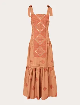 Vestido largo Camilia de algodón - Philippa 1970 - FashionsVida