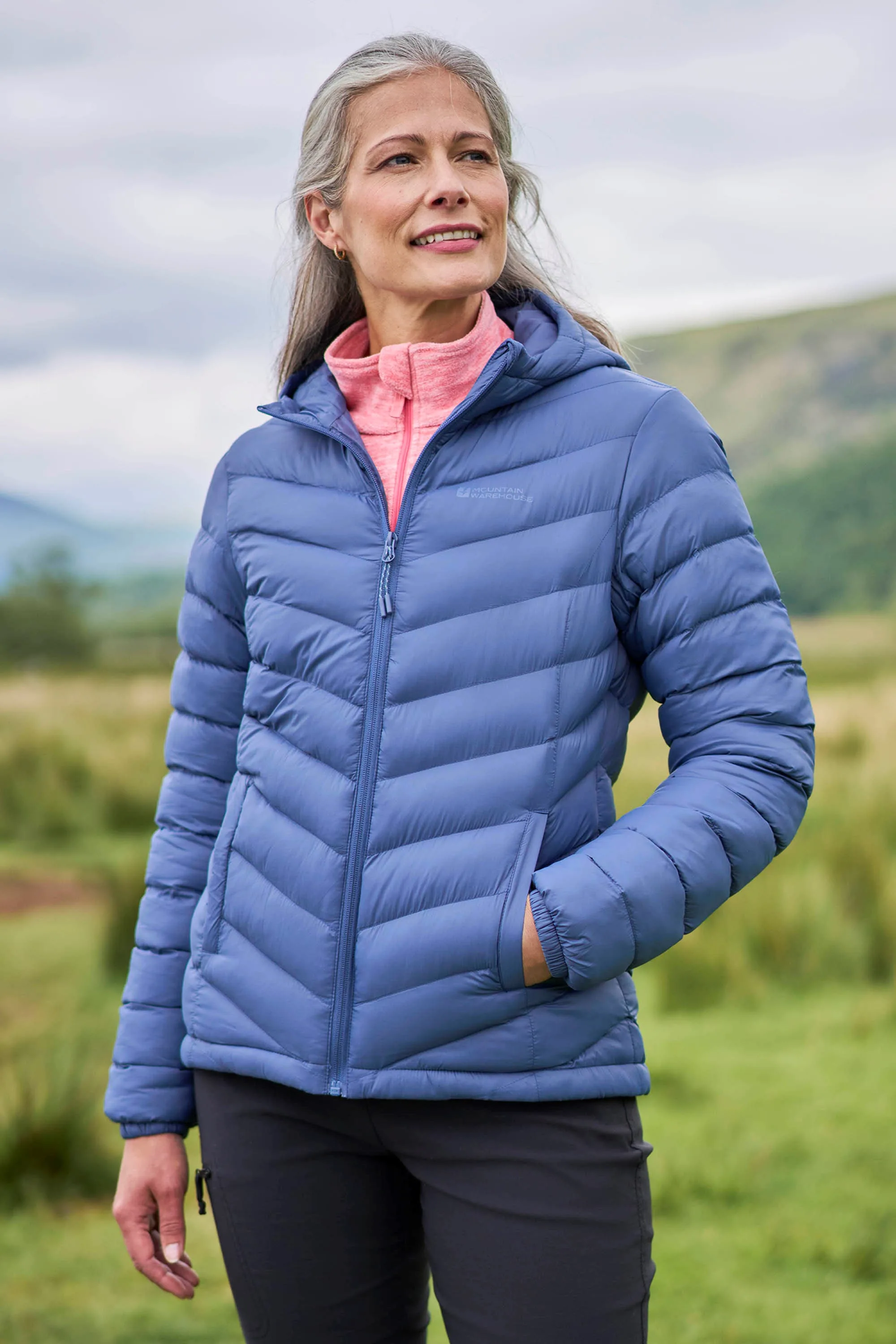 Seasons Womens Padded Jacket - Blue - Blue - Size: 14 - Mountain Warehouse - FashionsVida