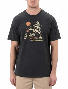 T-shirt à Manches Courtes Ocean Rodeo Slub Black Heather XS