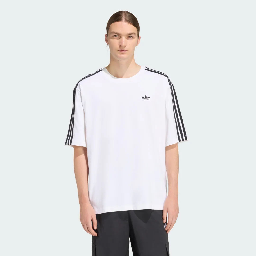 T-SHIRT ADICOLOR 3-STRIPES OVERSIZED 2XL White - Adidas - FashionsVida