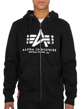 Industries Felpa Con Zip Basic Black M - ALPHA - FashionsVida