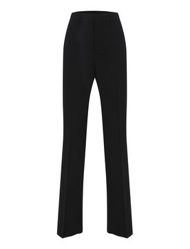 Pantaloni a vita alta in misto lana