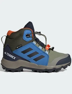 Scarpe da hiking Terrex Mid GORE-TEX 28 Tent Green / Core Black / Ray Blue - Adidas - FashionsVida