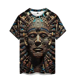 Men's 3D Printed Short Sleeve T-Shirt - New Personalized Fashion Pattern, 3D Holiday Gift Tee